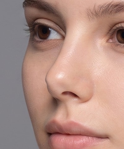Front Cheek Filler — the area treated, in close-up