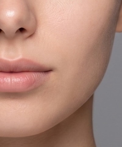 Side Cheek Filler — the area treated, in close-up