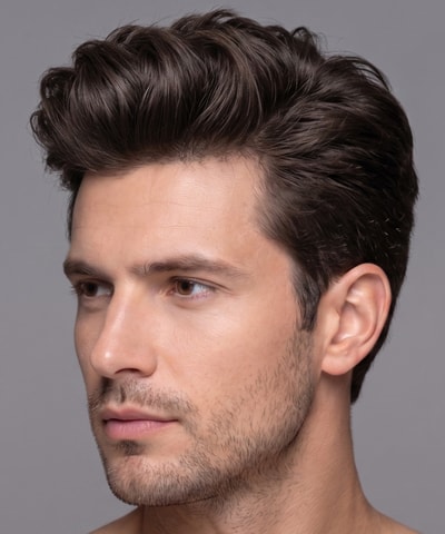 Male Hair Loss Treatment — a model showing the area this treatment addresses