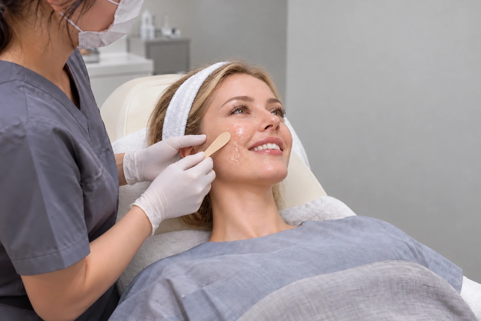 Full Face Ultherapy PRIME Lifting in Gangnam, Seoul: illustrative skin preparation before treatment