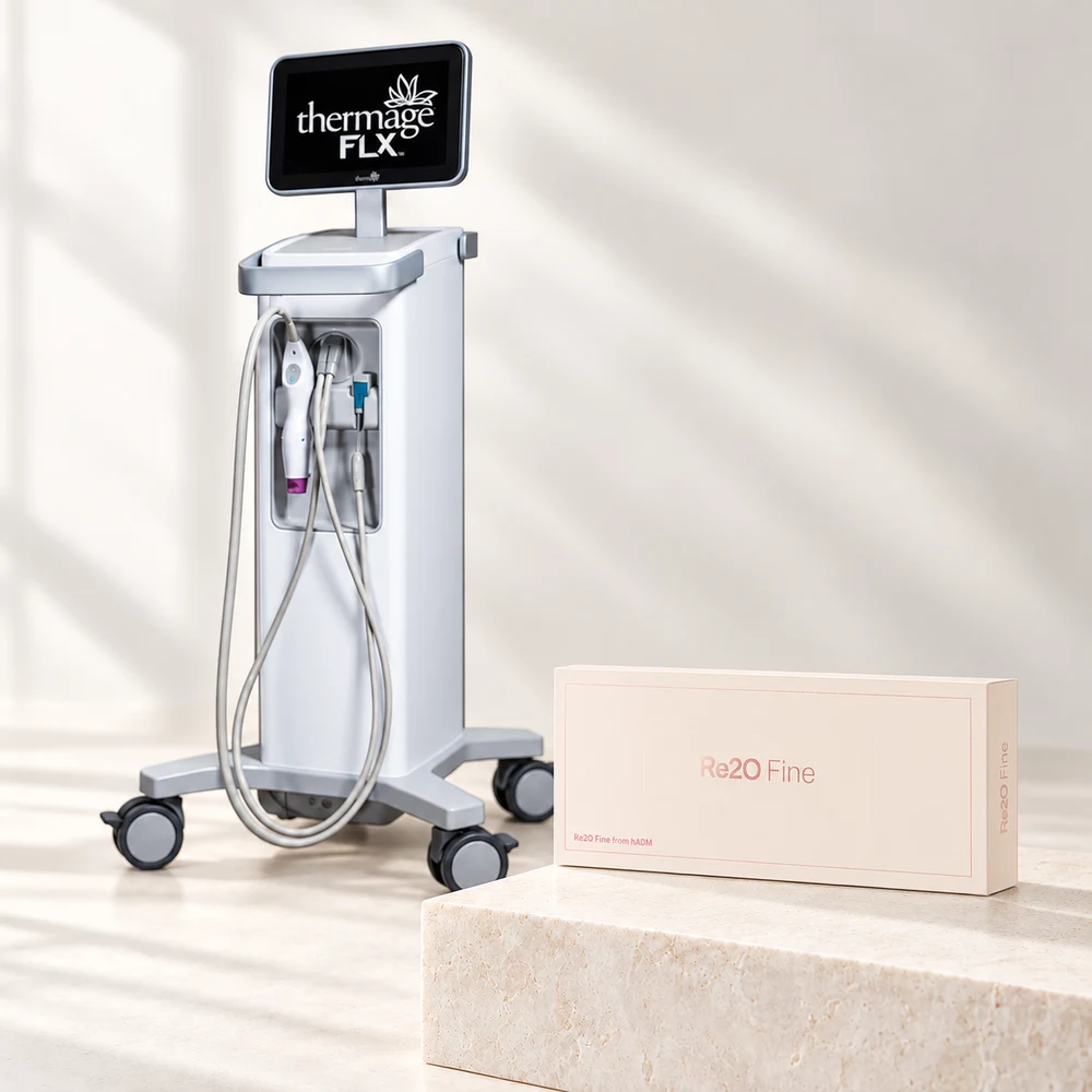 Eye Thermage 225 Shots + Re2O Fine 2cc — Komposition der Paketprodukte und des Geräts